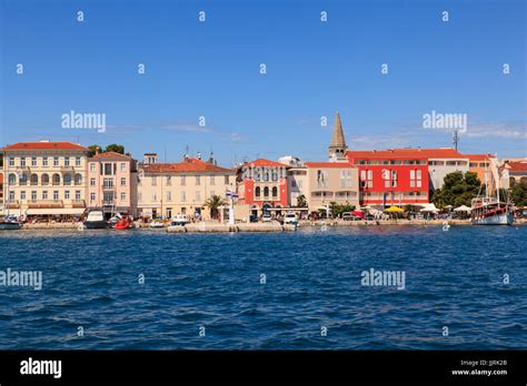 View Of Porec Skyline And Sea Istria Croatia Stock Photo Alamy