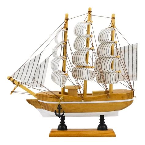 Veleiro Miniatura Madeira Barco Navio Mebuscar Brasil