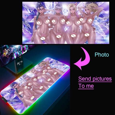 Custom Sexy Mouse Mat Diy Naked Girl Led Light Gaming Mouse Pad Rgb