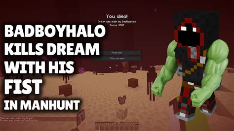 Badboyhalo Kills Dream With A Punch Full Clip Minecraft Manhunt