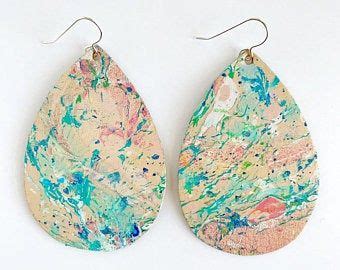 Handpainted Handmade Statement Earrings Di LentilDesigns Su Etsy