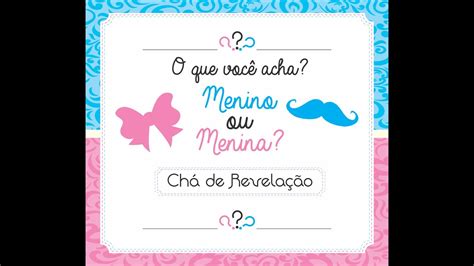 Chá De Revelação Do Sexo Do Bebê ♥ Menino Ou Menina Youtube