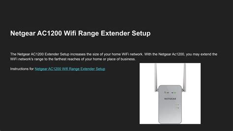 Netgear AC1200 Wifi Range Extender Setup by Ella Matthew - Issuu