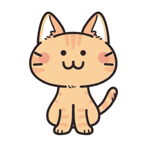 座る猫｜かわいいフリーアイコン・イラストの無料素材サイト｜フリーペンシル