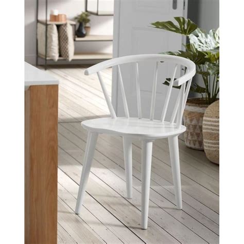 Silla Comedor Lois Dm Madera Blanco Mobelfy