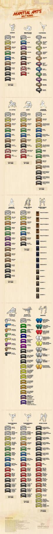 Martial Arts Belts In Order Infographic