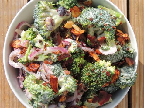 Leave A Happy Plate Ranch Broccoli Salad With Spicy Candied Almonds