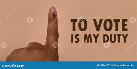 Voter finger with ink stock photo. Image of india, voting - 242761632