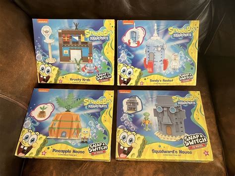 Lot Of 4 Nickelodeon SpongeBob SquarePants Snap Switch Sets Lego