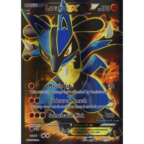 Lucario EX 107 111 Pokemon XY Furious Fists Full Art Card