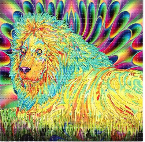 Crystal Lion Blotter Art Psychedelic Perforated Print 900 Squares Lsd