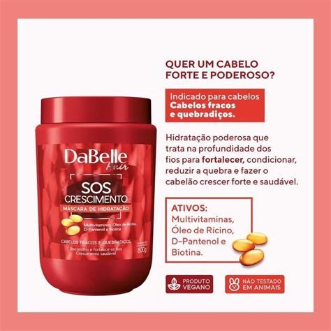 Kit Tratamento Capilar Hidrata O Crescimento Vegano Dabelle Mercadolivre