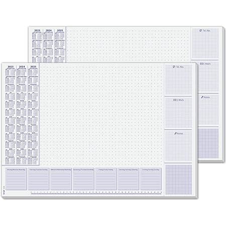 SIGEL HO355 2 Papier Schreibtischunterlage Ca DIN A2 Mit 3 Jahres