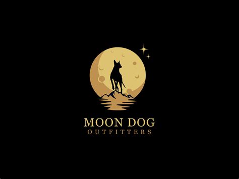 moon logo, dog logo, vintage logo by RAFIUL ISLAM on Dribbble