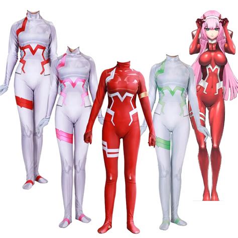 Darling In The Frankxx 02 Zero Two Cosplay Costume Zentai Bodysuit Suit