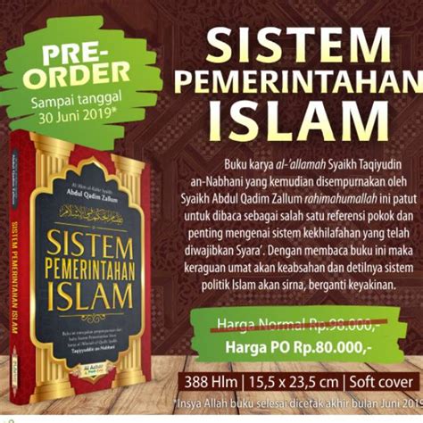 Jual Buku Sistem Pemerintahan Islam Al Azhar Press Shopee Indonesia