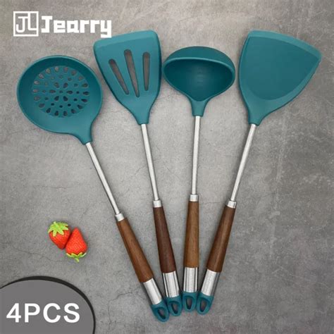 Jearry Silicone Cookware Pcs Walnut Style Heat Resistant Food Grade