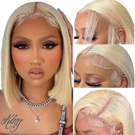 Amazon Hd Transparent Glueless P4 27 Highlight Bob Wig Human Hair