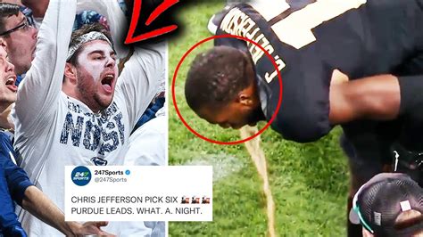 Angry Fans React To Penn State Vs Purdue Sean Clifford Puke Penn