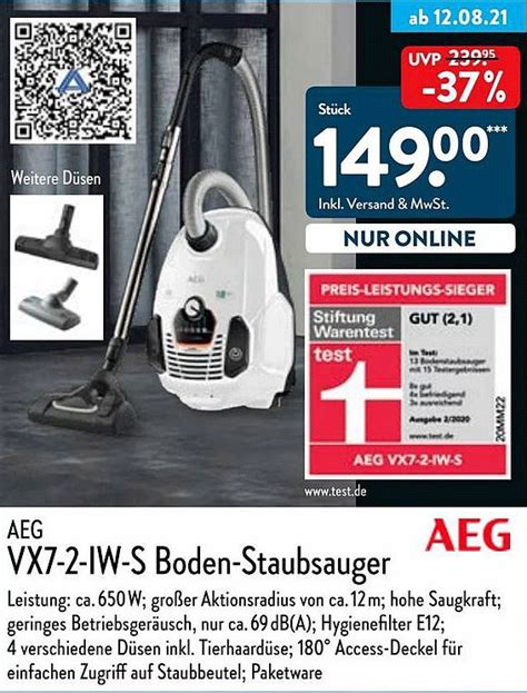 Aeg Vx Iw S Boden Staubsauger Angebot Bei Aldi Nord