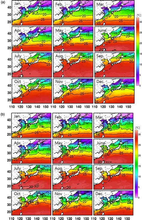 Seasonal Variation Of Sea Surface Temperature Sst Obtained From A Download Scientific