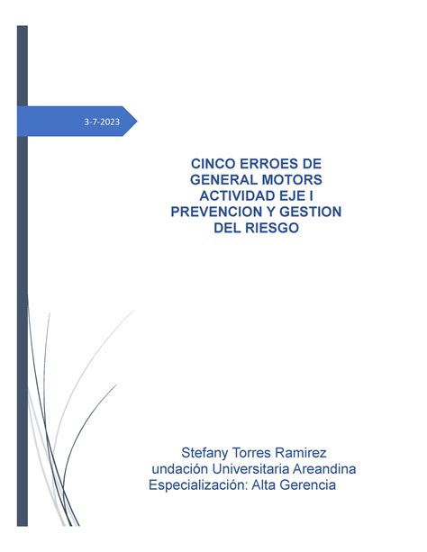 Actividad EJE 1 Prevencion Y Gestion DEL Riesgo 3 7 CINCO ERROES DE