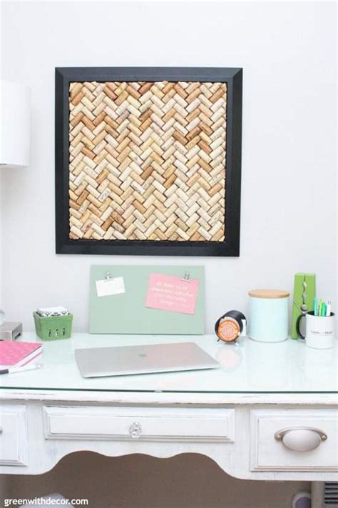 Make A DIY Cork Bulletin Board Green With Decor