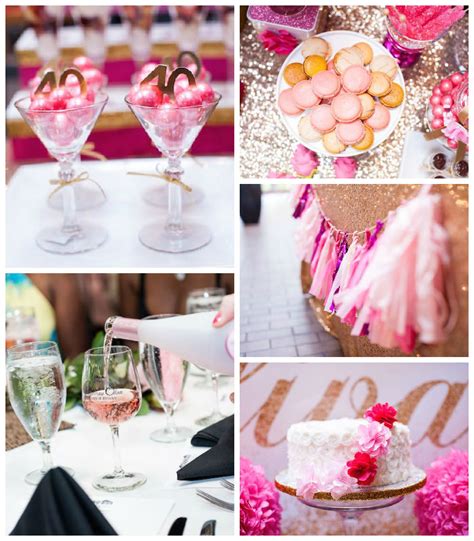 Karas Party Ideas Glamorous Pink Gold 40th Birthday Party Karas