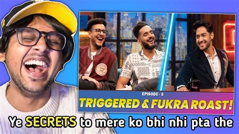 Rachitroo Reacts To Triggered Insaan And Fukra Insaan Roast On Thugesh Show S01e03 Youtube