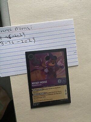 Disney Lorcana Mickey Mouse Wayward Sorcerer Super Rare Foil Ebay