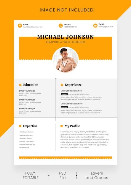 Plantilla de diseño de cv diseño moderno minimalista simple currículum