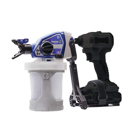 Graco Truecoat 360 Handheld Cordless Connect Drill Paint Sprayer With Small Project Cup 26d362