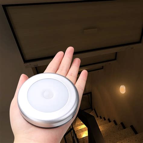 Led Pir Motion Sensor Activated Wall Light Battery Powered Night Light