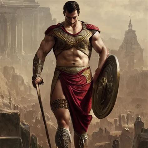 Henry Cavill As A Roman Gladiator Upper Body Stable Diffusion