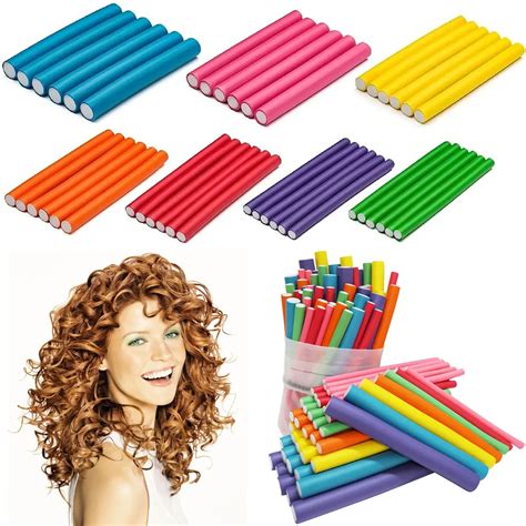 10pcs Lot Heatless Curling Rod Soft Sponge Hair Curler Roller Foam