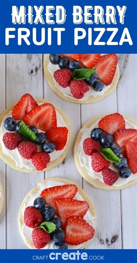 Patriotic Mini Fruit Pizza Cookies Recipe Recipe Fruit Pizza Bites