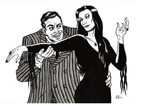 Morticia and Gomez Addams original Art - Etsy