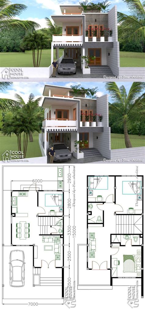 Narrow Lot House Plan With Bedrooms A