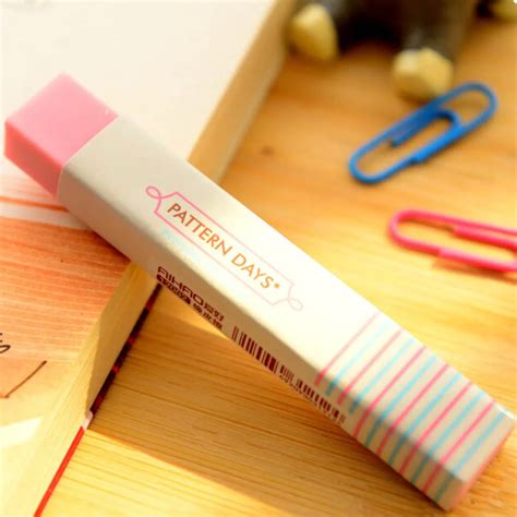 1 Pcs Cube Long Rubber Pencial Kawaii Eraser Cute School Supplies