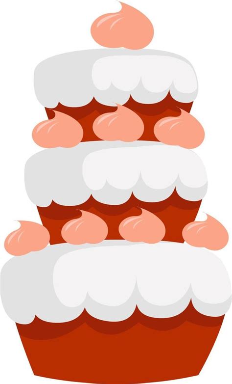 Wedding Cake Illustration Vector On White Background 13853237 Vector