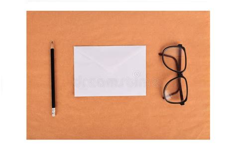 Mock Up On The Kraft Paper Templates Blank With Stationery Stock