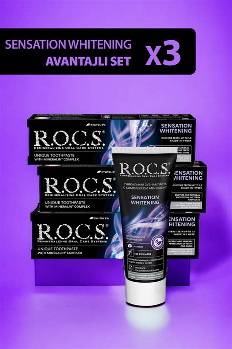 R O C S Sensation Whitening Beyazlat C Parlat C Di Macunu Ml X