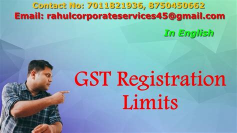 Gst Registration Limits Detailed Video In English Youtube