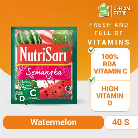 Nutrisari Semangka Sachet Minuman Buah Vitamin C Vitamin D