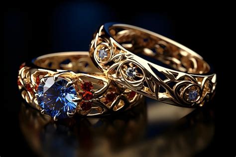 Premium Ai Image Luxury Shiny Gold Wedding Ring Symbolizes Eternal Love