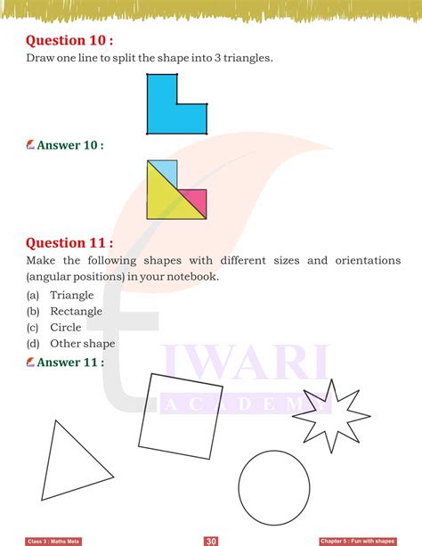 Ncert Solutions For Class 3 Maths Mela Chapter 5 Fun With Shapes