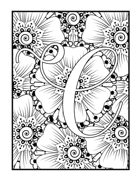 26 Mandala Alphabet Letters Coloring Pages Adult Alphabet Printable