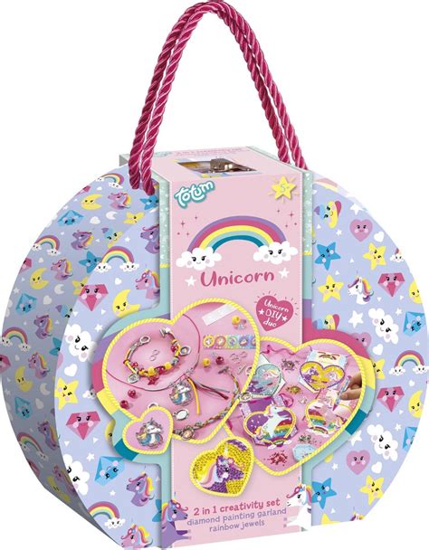 Totum Unicorn 2 In 1 Knutselkoffertje Sieraden Maken En Diamond