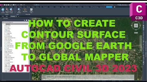 How To Create Contour Surface From Google Earth To Global Mapper In