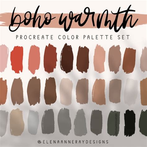 Boho Color Palette Etsy